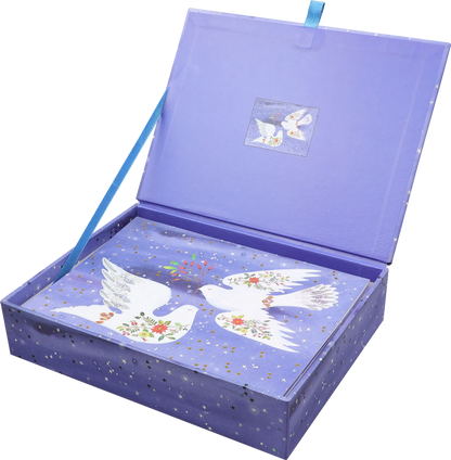 Doves In Flight Deluxe Boxed Holiday Cards
