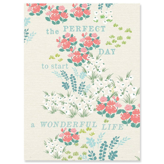 GARDEN PATH WEDDING GREETING CARD 4.5 x 6.25"