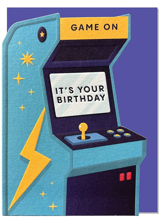 ARCADE BIRTHDAY GREETING CARD 4.625 x 6.5625"