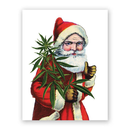 Cannabis Santa Holiday Greeting Card