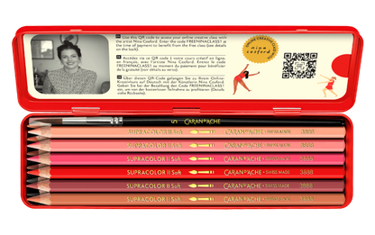 Caran d'Ache x Nina Cosford Creative Set - Supracolor Aquarelle Pencil Set & 1 online course