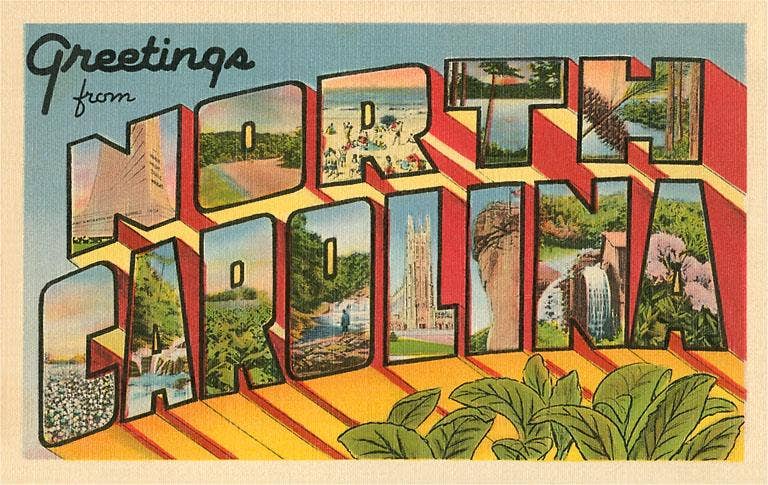 Postcard - Greetings from North Carolina