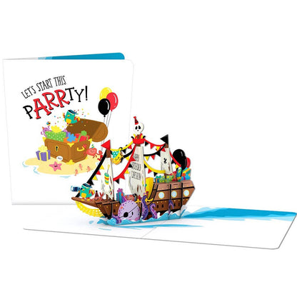 Playpop Card™: 4.5"x5.9" Happy Birthday Pirate Ship