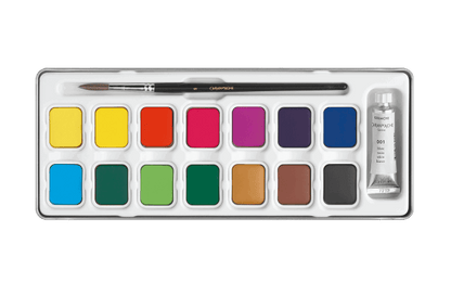 Box of 15 Color Paint Tablets GOUACHE STUDIO