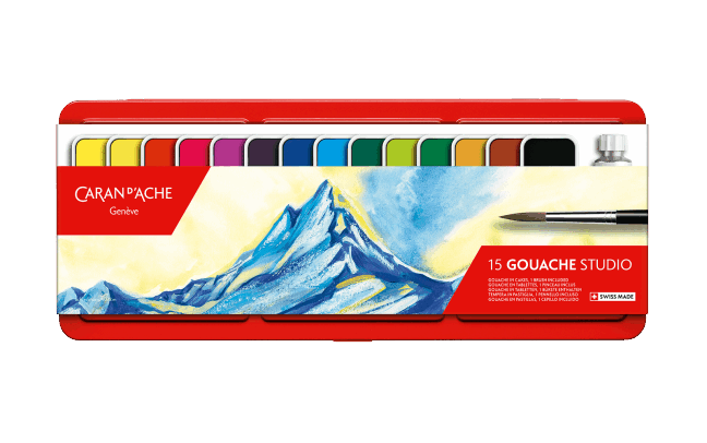 Box of 15 Color Paint Tablets GOUACHE STUDIO