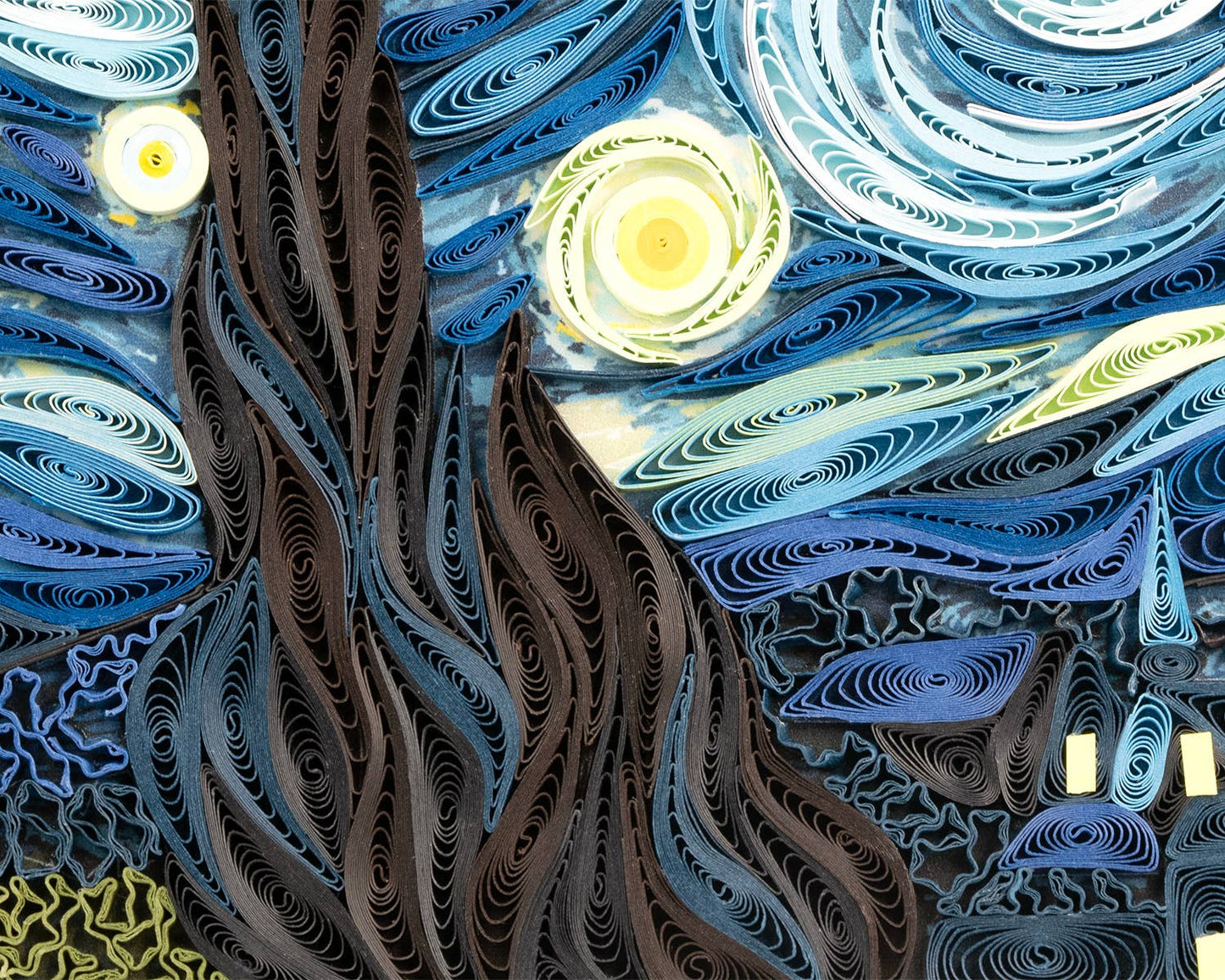 Artist Series - Quilled Starry Night, Van Gogh Greeting Card