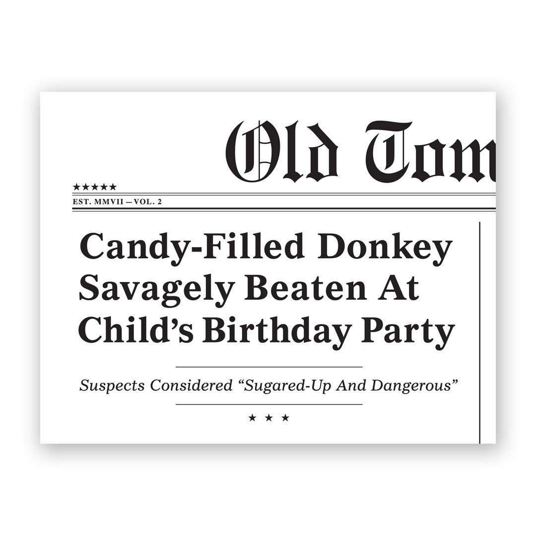 Candy-Filled Donkey Greeting Card