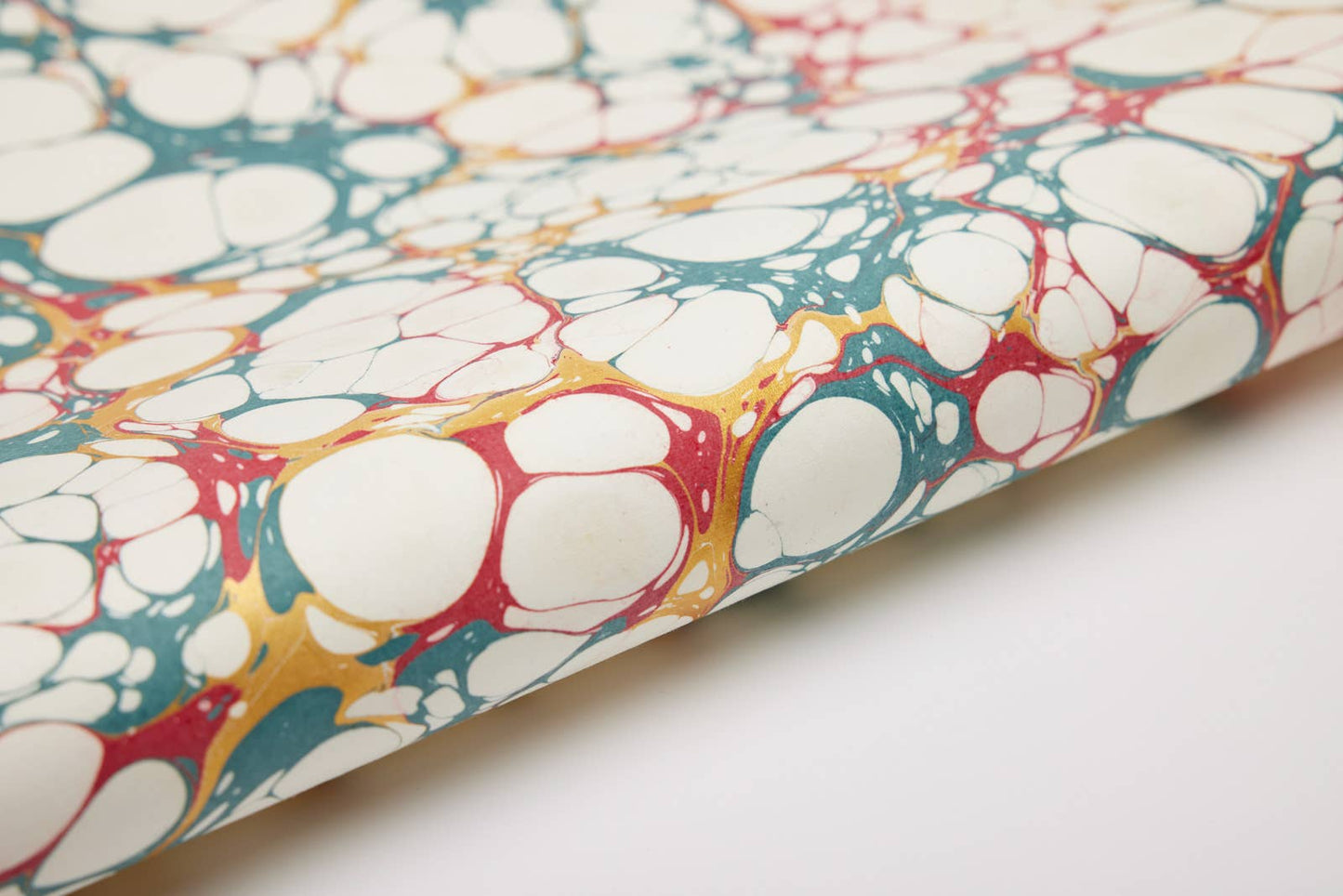 Hand Marbled Wrapping Paper - Bubbles Festive Mix