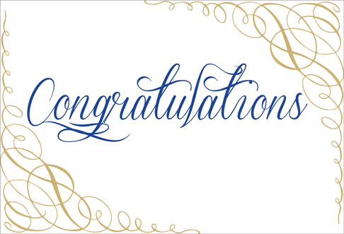 Graduation Calligraphy Congratulations Card