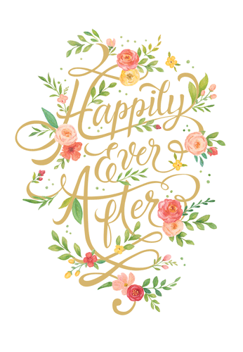 Happily Ever After Foiled - Wedding Greeting Card