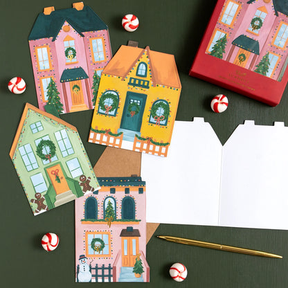 Holiday Village Specialty Greeting Card Set