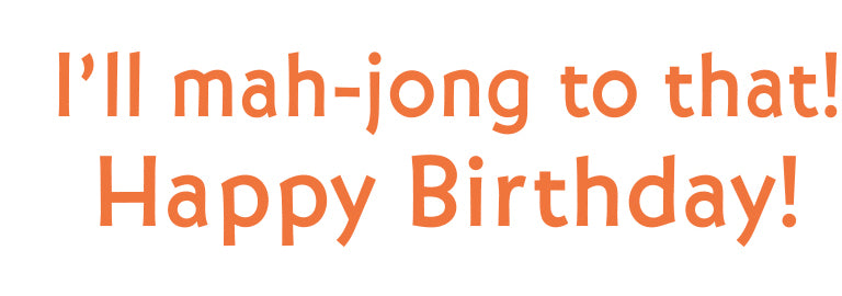 Mahjong Birthday Greeting Card