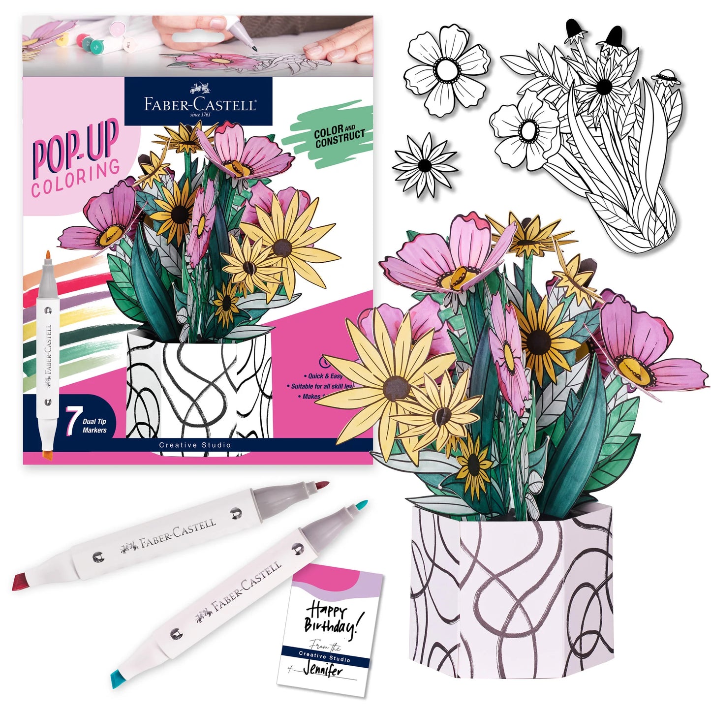 Pop Up Coloring Wildflower