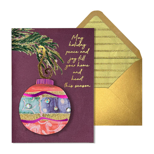 ORNAMENT ON BRANCH - Christmas Card