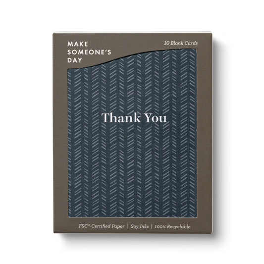 Quilled Navy Thank You Notes