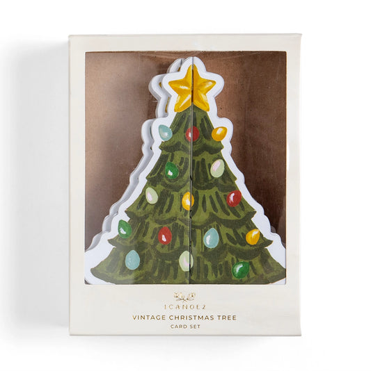 Vintage Christmas Tree Greeting Card Boxed Set