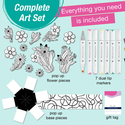 Pop Up Coloring Wildflower