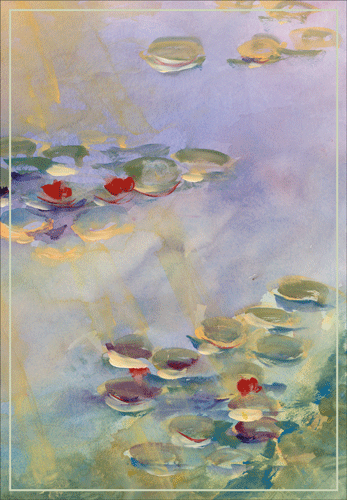 Waterlilies Sympathy Greeting Card