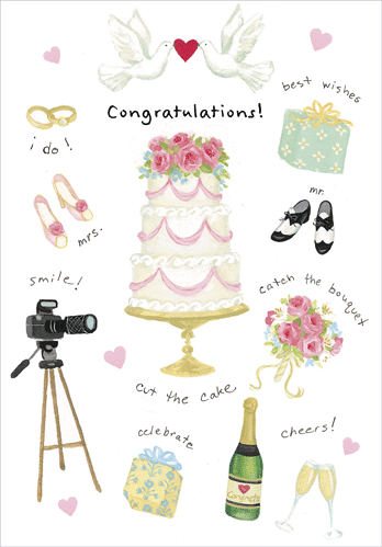Wedding Motifs -Wedding Shower Greeting Card