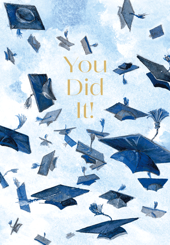 You Did It Graduation Card with Foiling