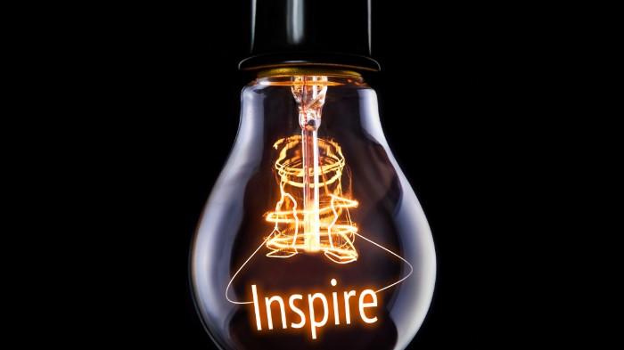 Light bulb with 'Inspire' below it