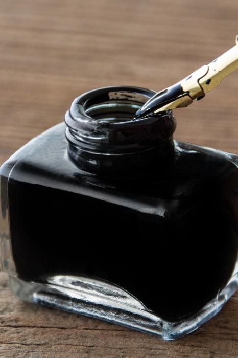 Fountain Pen dipped in Ink