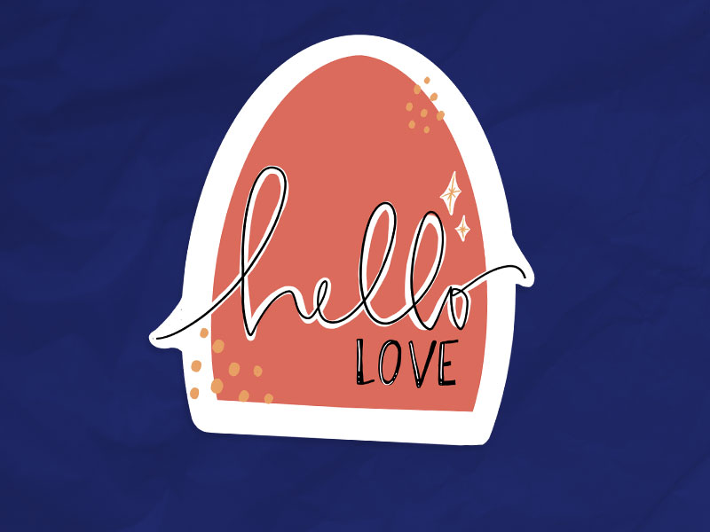 hello love sticker